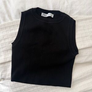 Zara Black Crop Top